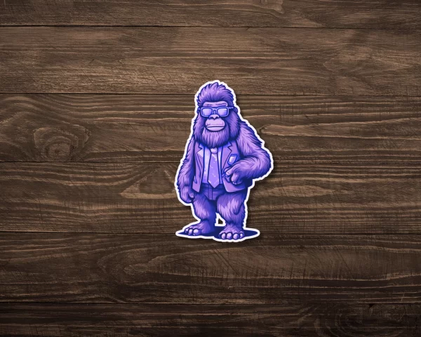 Hipster Bigfoot Sticker - Image 2