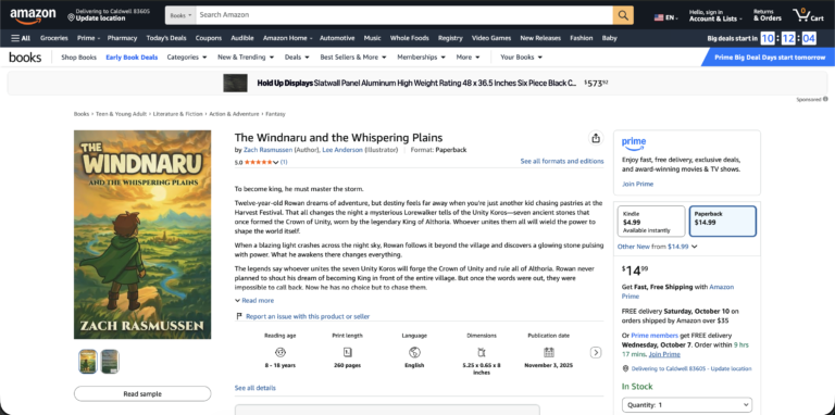 Link to The Windnaru and the Whispering Plains on Amazon